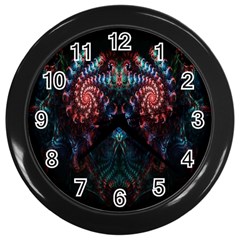 Abstract Background Texture Pattern Wall Clocks (black) by Nexatart