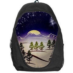 Background Christmas Snow Figure Backpack Bag by Nexatart