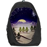 Background Christmas Snow Figure Backpack Bag Front