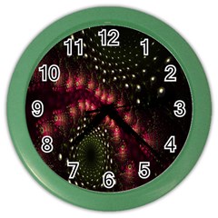 Background Texture Pattern Color Wall Clocks by Nexatart