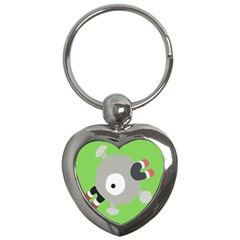 Magnemite (blue) Key Chains (heart)  by SamEarl13