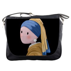 Girl With A Pearl Earring Messenger Bags by Valentinaart
