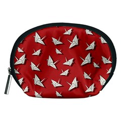 Paper Cranes Pattern Accessory Pouches (medium)  by Valentinaart