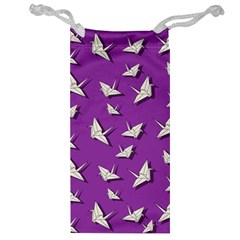 Paper Cranes Pattern Jewelry Bag by Valentinaart