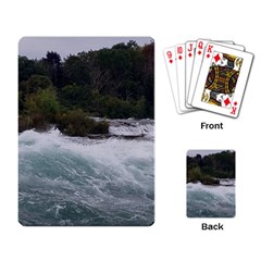 Sightseeing At Niagara Falls Playing Card by canvasngiftshop