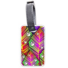 Abstract Background Colorful Leaves Luggage Tags (two Sides) by Nexatart