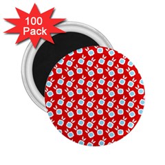 Square Flowers Red 2 25  Magnets (100 Pack)  by snowwhitegirl