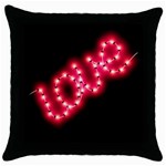 love Black Throw Pillow Case Front