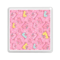 Unicorns Eating Ice Cream Pattern Memory Card Reader (square)  by Bigfootshirtshop