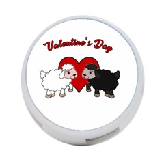 Valentines Day - Sheep  4-port Usb Hub (two Sides)  by Valentinaart