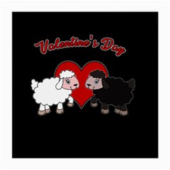 Valentines Day - Sheep  Medium Glasses Cloth by Valentinaart