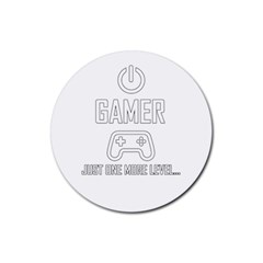 Gamer Rubber Round Coaster (4 Pack)  by Valentinaart