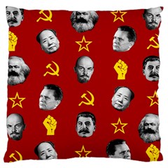 Communist Leaders Large Cushion Case (two Sides) by Valentinaart