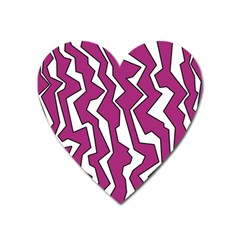Electric Pink Polynoise Heart Magnet by jumpercat
