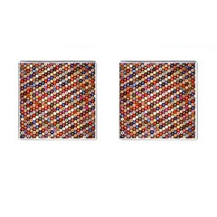 Mosaic Pattern Quilt Pattern Cufflinks (square) by paulaoliveiradesign