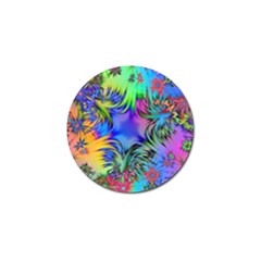 Star Abstract Colorful Fireworks Golf Ball Marker by Nexatart