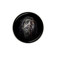 Jesuschrist Face Dark Poster Hat Clip Ball Marker (10 Pack) by dflcprints