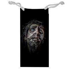 Jesuschrist Face Dark Poster Jewelry Bag by dflcprints