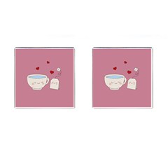Cute Tea Cufflinks (square) by Valentinaart