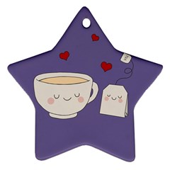 Cute Tea Star Ornament (two Sides) by Valentinaart
