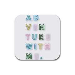 Adventure With Me Rubber Coaster (square)  by NouveauDesign