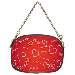 Background Valentine S Day Love Chain Purses (two Sides)  by Nexatart