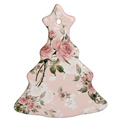 Pink Shabby Chic Floral Ornament (christmas Tree)  by NouveauDesign