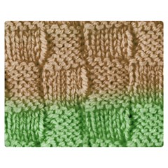 Knitted Wool Square Beige Green Double Sided Flano Blanket (medium)  by snowwhitegirl