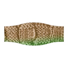 Knitted Wool Square Beige Green Stretchable Headband by snowwhitegirl