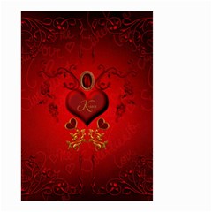 Wonderful Hearts, Kisses Small Garden Flag (two Sides) by FantasyWorld7