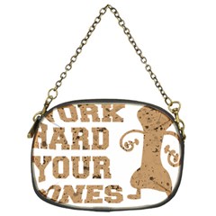 Work Hard Your Bones Chain Purses (one Side)  by Melcu
