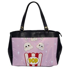 Cute Kawaii Popcorn Office Handbags by Valentinaart
