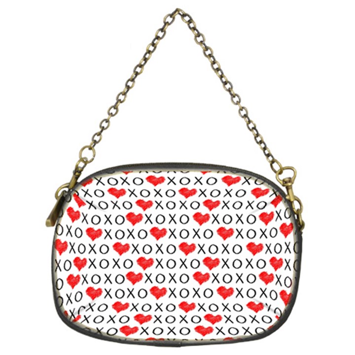 XOXO Valentines day pattern Chain Purses (Two Sides) 