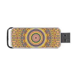 Wood Festive Rainbow Mandala Portable Usb Flash (one Side) by pepitasart