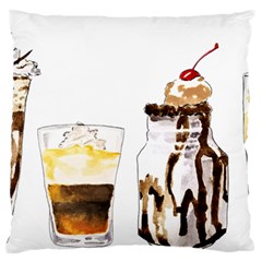 Coffee And Milkshakes Large Flano Cushion Case (two Sides) by KuriSweets
