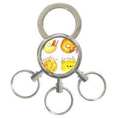 Bread Stickers 3-ring Key Chains by KuriSweets