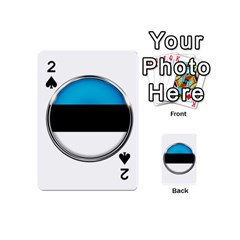 Estonia Country Flag Countries Playing Cards 54 (mini)  by Nexatart
