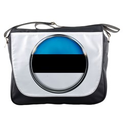 Estonia Country Flag Countries Messenger Bags by Nexatart