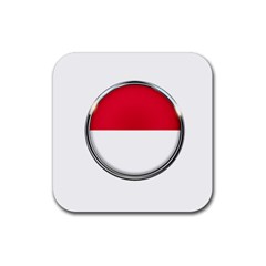 Monaco Or Indonesia Country Nation Nationality Rubber Coaster (square)  by Nexatart