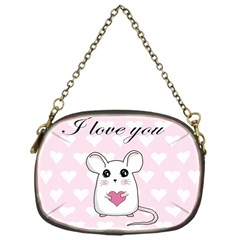 Cute Mouse - Valentines Day Chain Purses (one Side)  by Valentinaart