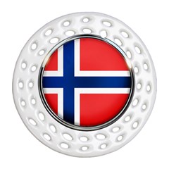 Norway Country Nation Blue Symbol Ornament (round Filigree) by Nexatart