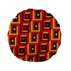 3 D Squares Abstract Background Standard 15  Premium Round Cushions by Nexatart