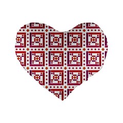Background Abstract Square Standard 16  Premium Flano Heart Shape Cushions by Nexatart