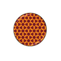 Black And Orange Diamond Pattern Hat Clip Ball Marker (4 Pack) by Fractalsandkaleidoscopes