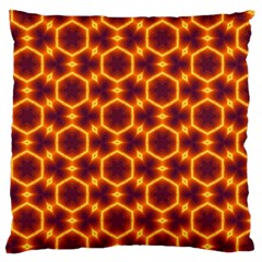 Black And Orange Diamond Pattern Large Cushion Case (one Side)