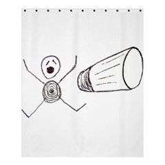 Violence Concept Drawing Illustration Small Shower Curtain 60  X 72  (medium)  by dflcprints