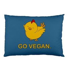 Go Vegan - Cute Chick  Pillow Case (two Sides) by Valentinaart