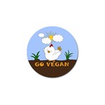 Go Vegan - Cute Chick  Golf Ball Marker