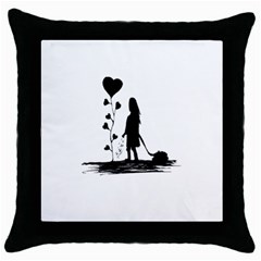 Sowing Love Concept Illustration Small Throw Pillow Case (black) by dflcprints