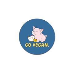 Go Vegan - Cute Pig And Chicken Golf Ball Marker (10 Pack) by Valentinaart